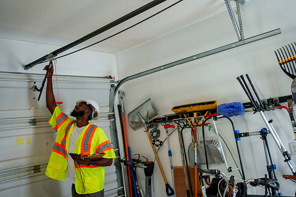 Professional Garage Door Spring Repair technician working in Woodinville, WA